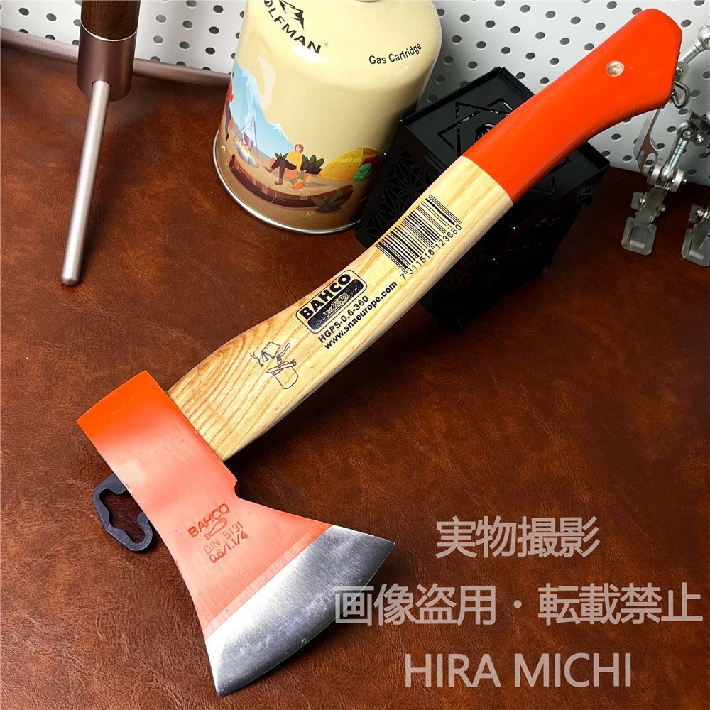 アウトドア ハンドアックス 薪割り斧 キャンプ 焚き火 ブッシュクラフト 木製ハンドル BBQ キャンプ用品 PH187拍卖