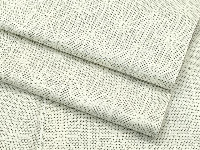 平和屋本店●極上 本場大島紬 白大島 9マルキ 麻の葉文様 逸品 未使用 CZAA2318s5拍卖