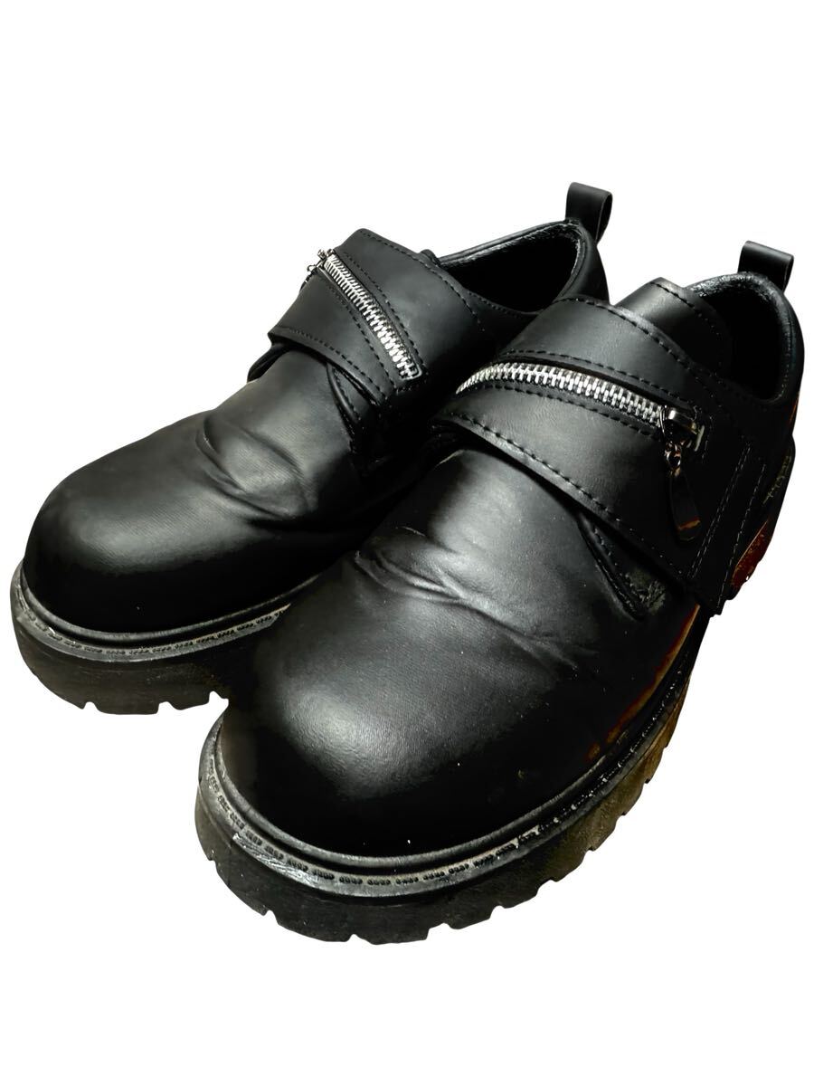 HighソールファスナーDesign shoes / BLACKcolor size41拍卖