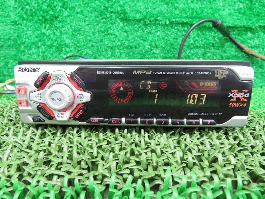 『psi』 希少 ソニー CDX-MP100X 1DINサイズ CDプレーヤー 動作確認済拍卖
