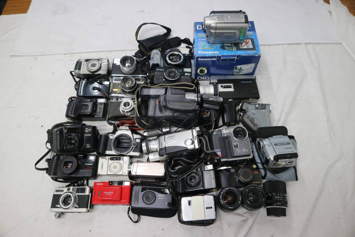 1円〜【送料無料】大量 カメラ ビデオ Canon Nikon SONY SHARP 動作未確認 ジャンク品 一眼レフ コンパクト フィルム レンズ 蔵出し M749拍卖