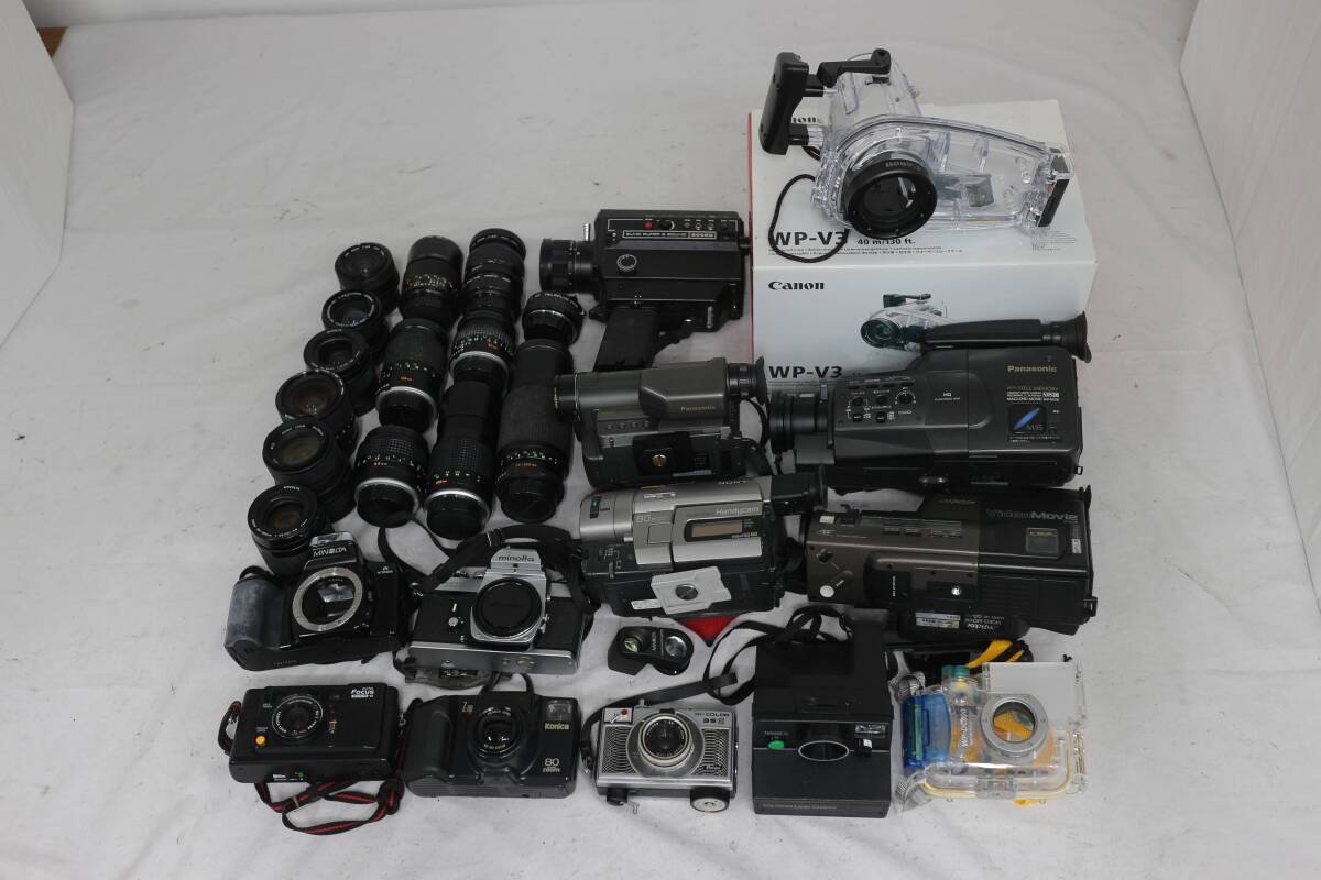 【送料無料】1円〜 希少 蔵出し 大量 カメラ ビデオ まとめセット Canon MINOLTA KONICA 一眼 レトロ 動作未確認 現状渡し ジャンク品 M779拍卖