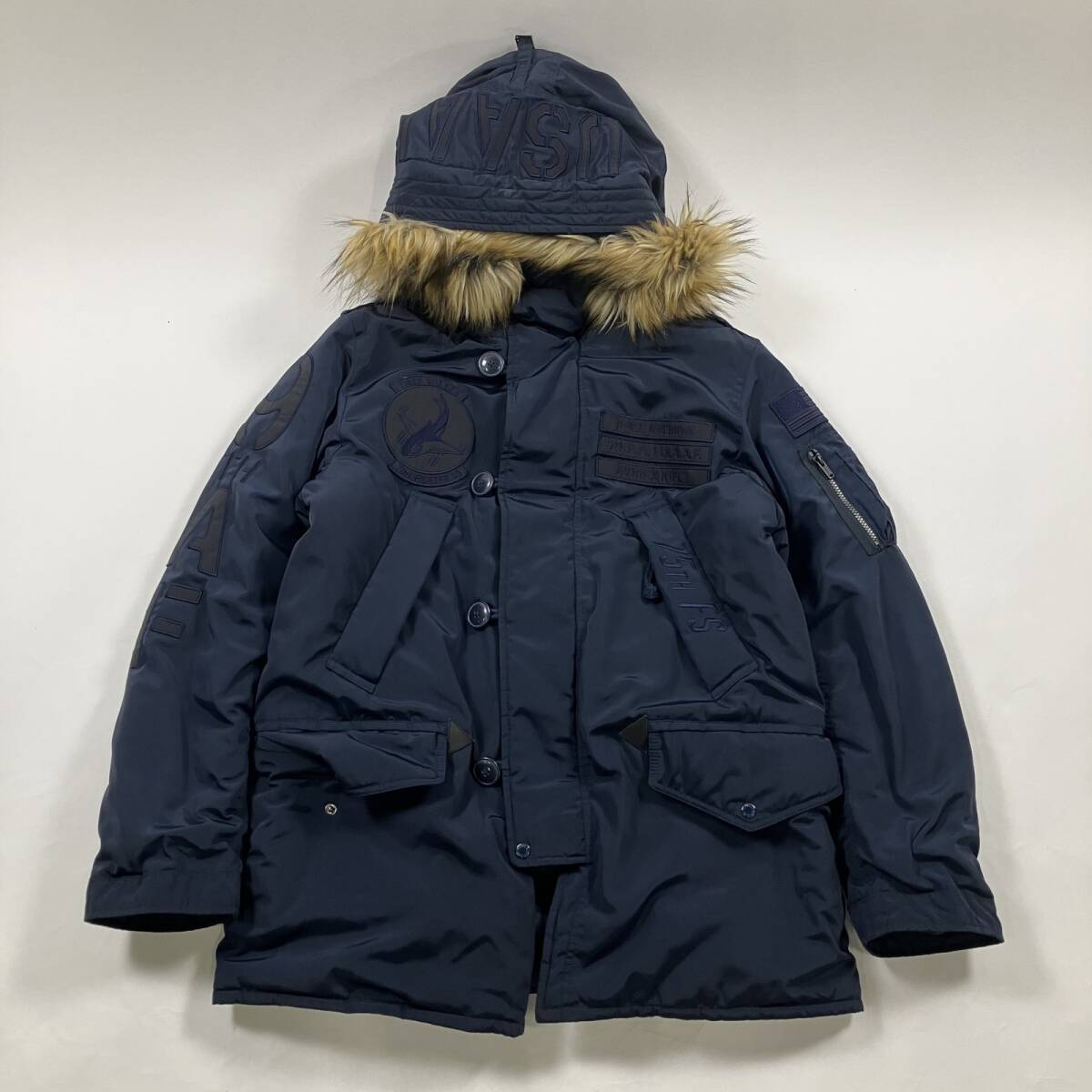 ★ AVIREX アヴィレックス ブルゾン N-3B フライトジャケット ジャンパー アウター ミリタリー 中綿 ネイビー 2XL メンズ拍卖