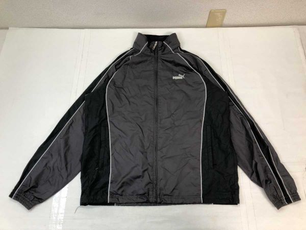 プーマ PUMA スポーツ ストリート 配色切替 ハイネック 長袖 ジップアップ ジャケット 黒 L メンズ拍卖