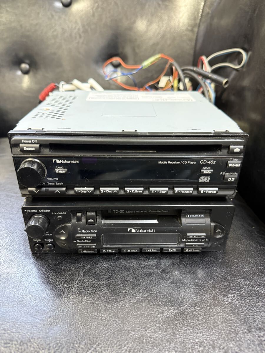 Nakamichi CD-45z TD-20 カーオーディオ CDプレーヤー カセットデッキ カーステレオ AM FM 当時物 中古拍卖