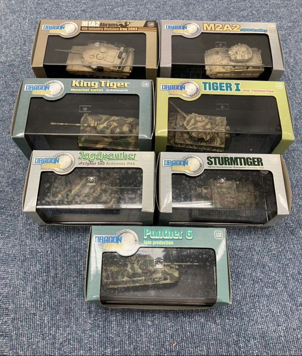B024-■-0 DRAGON ARMAR ドラゴンアーマー 戦車模型 まとめ売り 7点セット Panther G / STURMTIGER / TIGER I / M1A2 など 箱付き拍卖