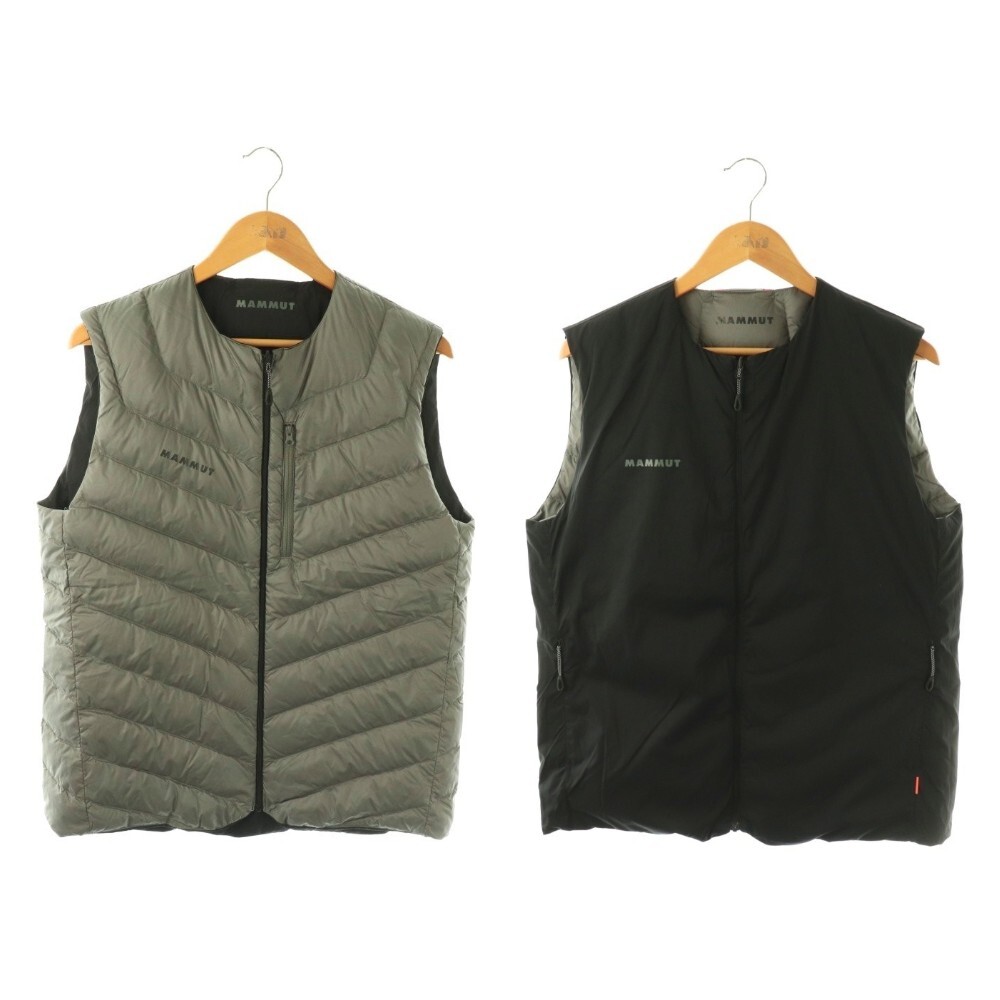 マムート MAMMUT イン ベスト アジアンフィット SeonIN Vest AF ダウンベスト リバーシブル L 黒 ブラック グレー /SS ■OS メンズ拍卖