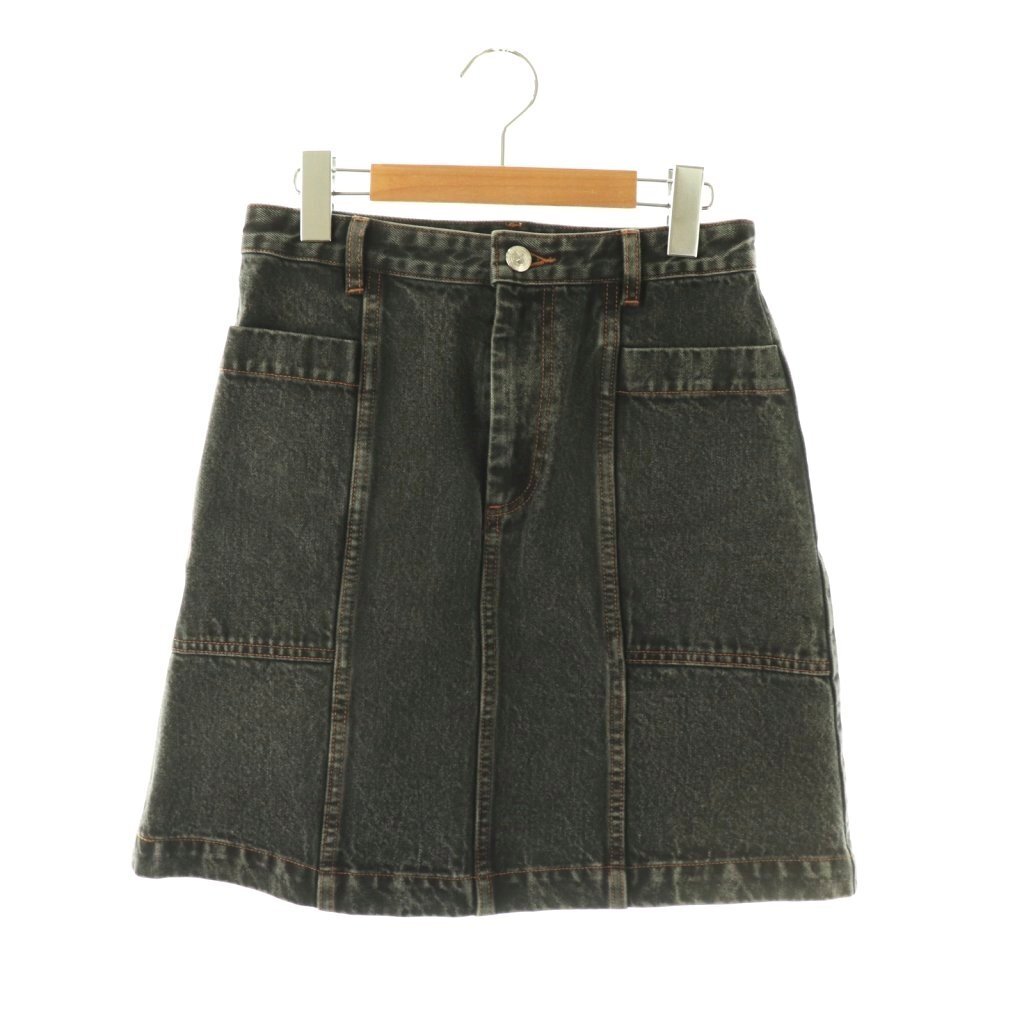 アーペーセー A.P.C. デニムスカート ミニ 台形 36 ブラック /ES ■OS レディース拍卖