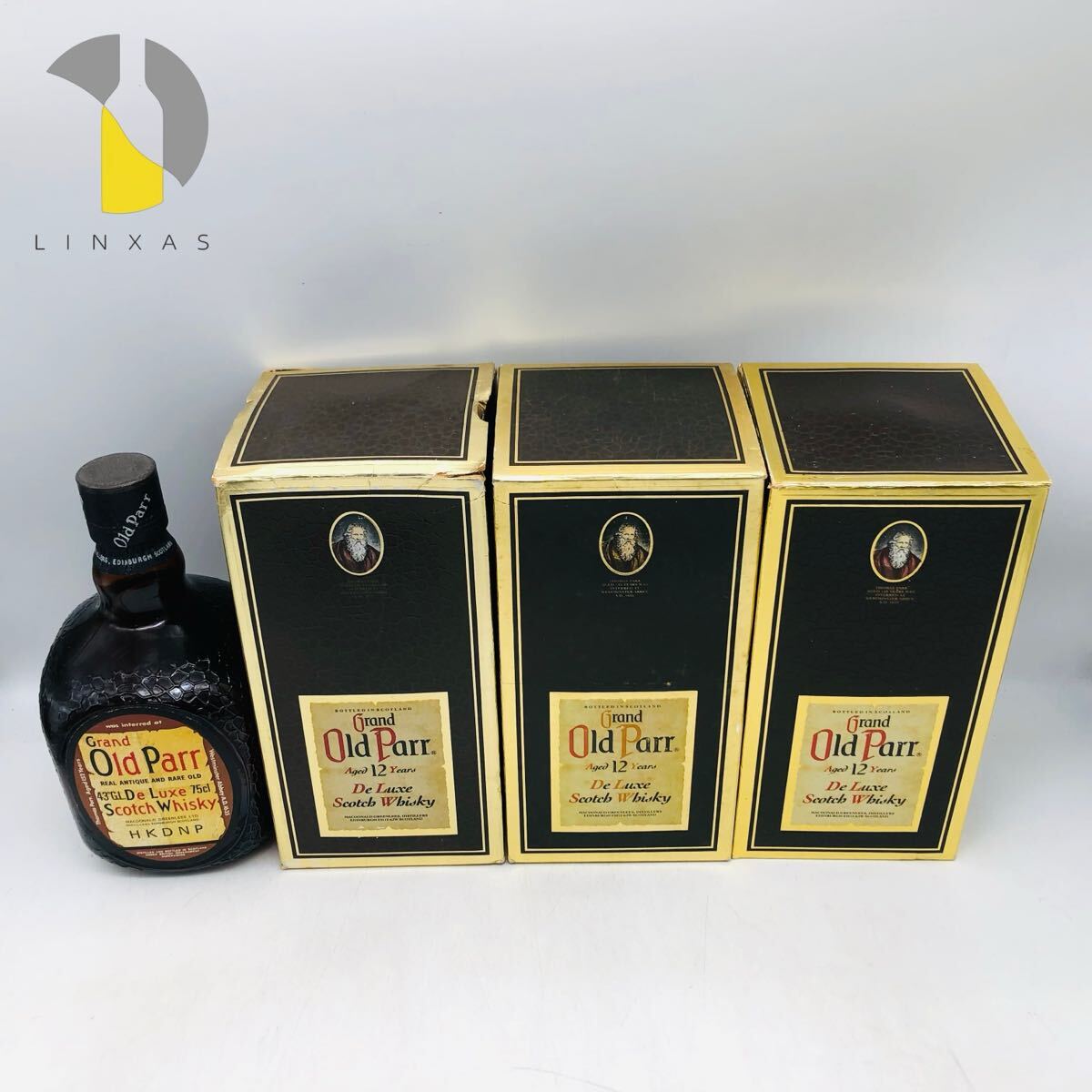 1円〜【未開栓】Old Parr オールドパー 12年 4本セット まとめ売り 750-1000ml 43% 箱付 AB0002594510拍卖