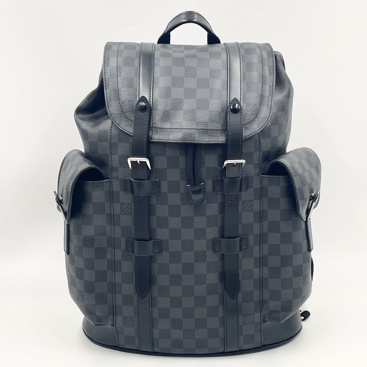 【定価56万/極美品】LOUIS VUITTON ルイヴィトン ダミエグラフィット クリストファーMM バックパック リュック メンズ ビジネス A4 大容量拍卖