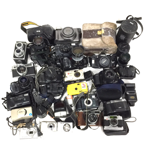 1円 Canon EOS 1000S CASIO EXILIM EX-ZS240 等 フィルムカメラ デジカメ 周辺機器 まとめセット キャノン B1811拍卖