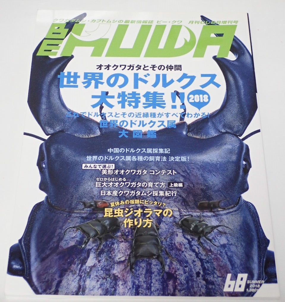 BE KUWA ビークワ No.68■世界のドルクス大特集|ドルクスと近縁種が全てわかる/中国採集記/巨大オオクワの育て方上級編/日本産採集紀行拍卖