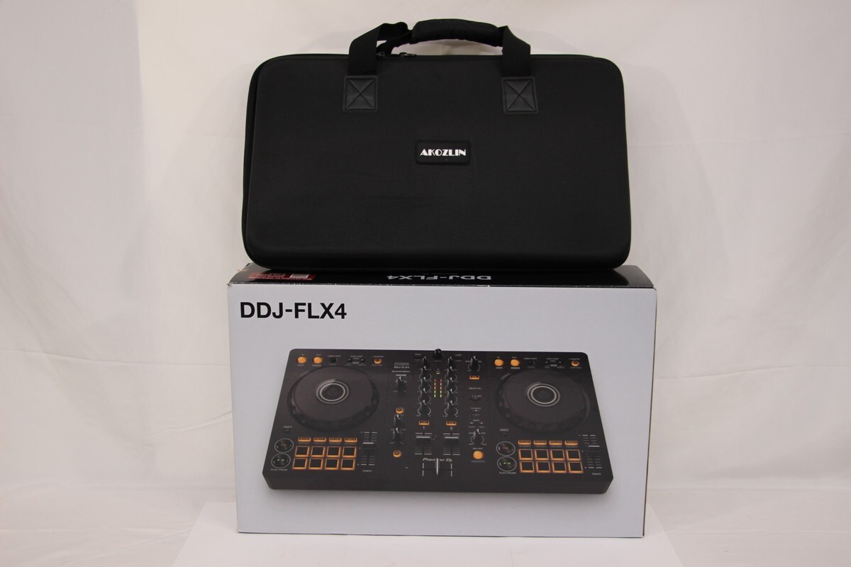 093 k6332 Pioneer DJ パイオニア DDJ-FLX4 rekordbox&Serato DJコントローラー AKOZLIN収納ケース付き 通電確認のみ 中古品拍卖