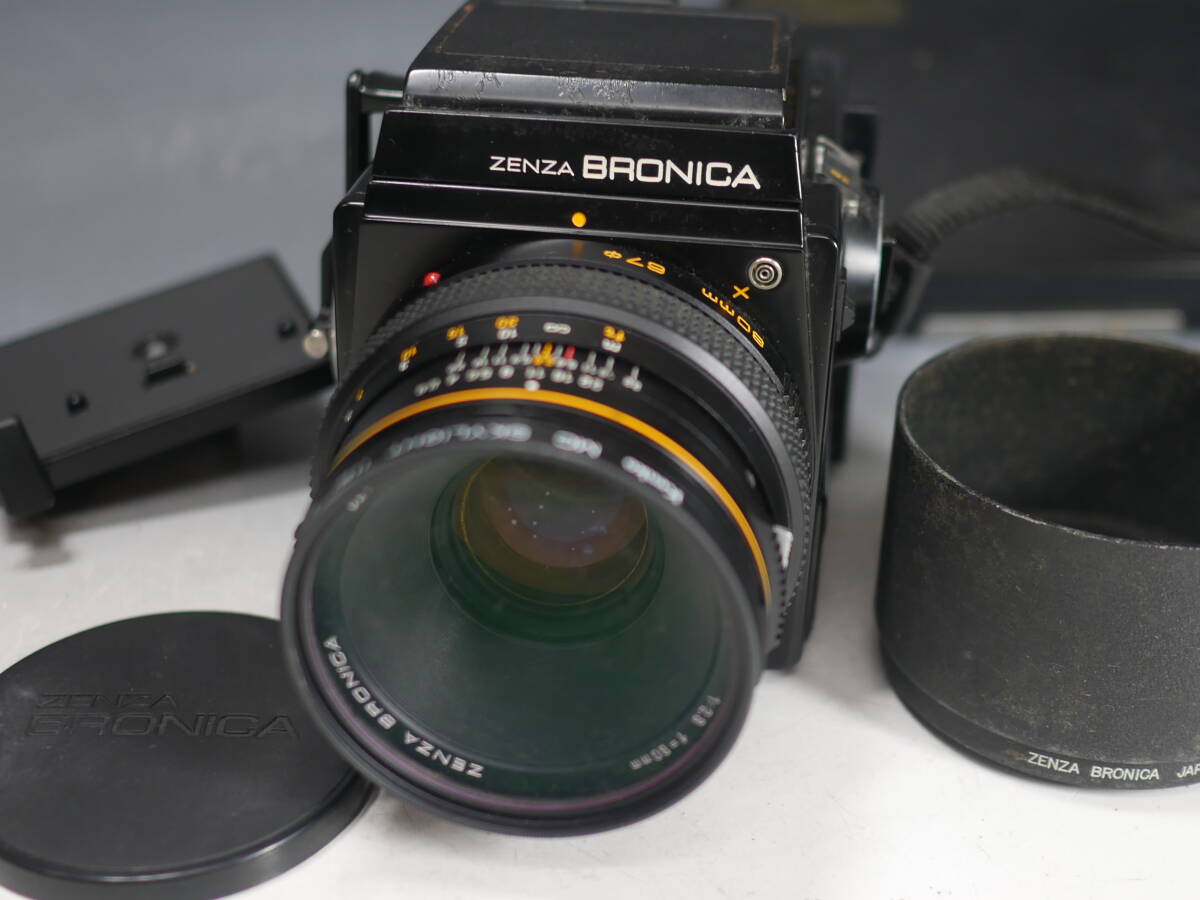◆ZENZA BRONICA【SQ】+ZENZANON-S 1:2.8 f=80mm 現状・ジャンク品 ハンドルグリップ・POLAROIDバック付属 ブロニカ拍卖