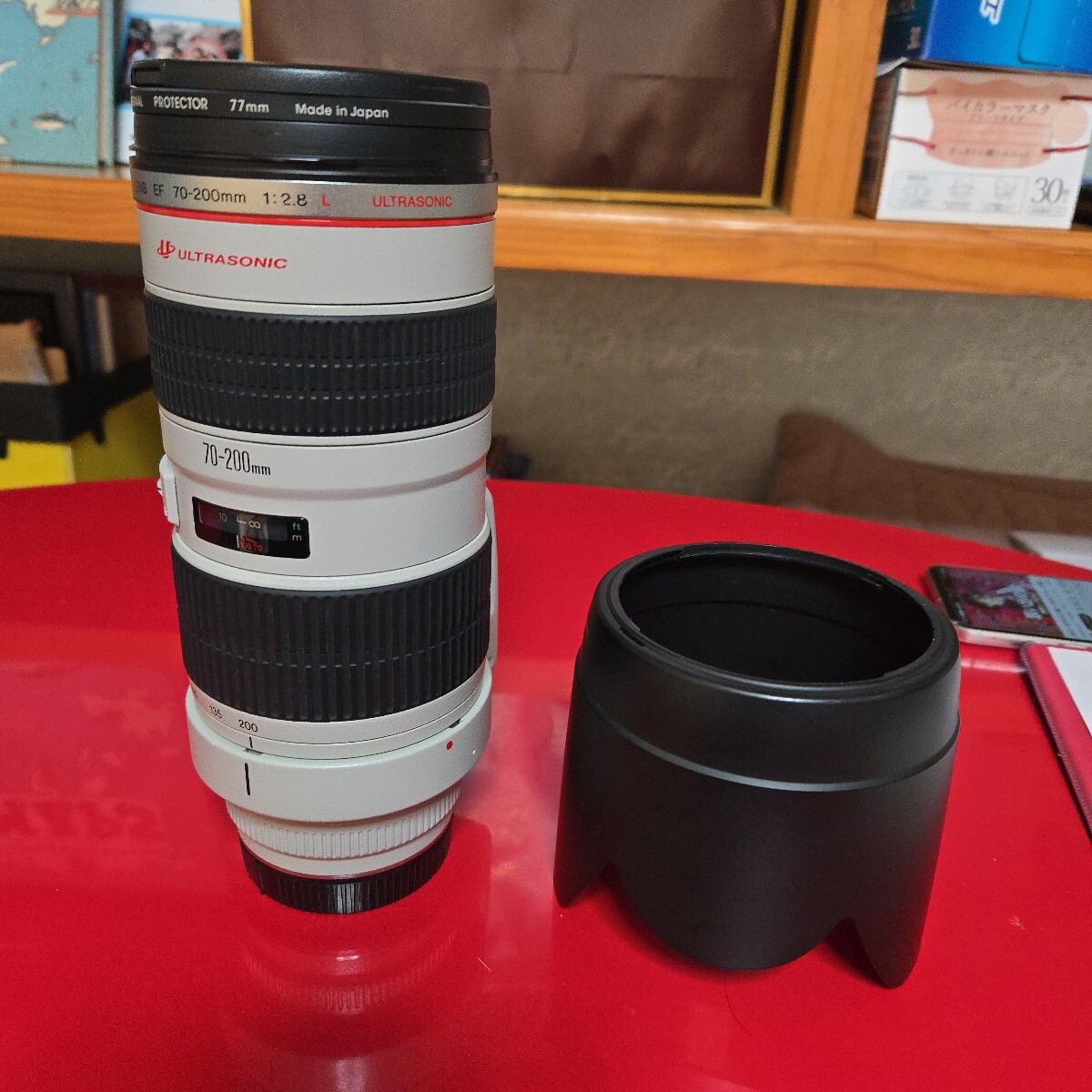 美品 Canonズームレンズ EF70-200 F2.8L フィルター、フード付き 防湿庫保管拍卖