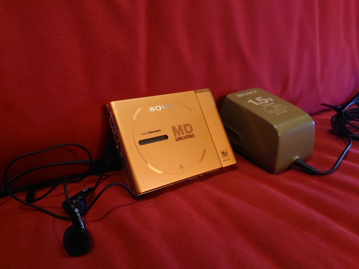 【SONY】MZ-E25 AC-E15L MDR-E808 MD WALKMAN PORTABLE MD PLAYER ソニー MDウォークマン MDプレーヤー拍卖