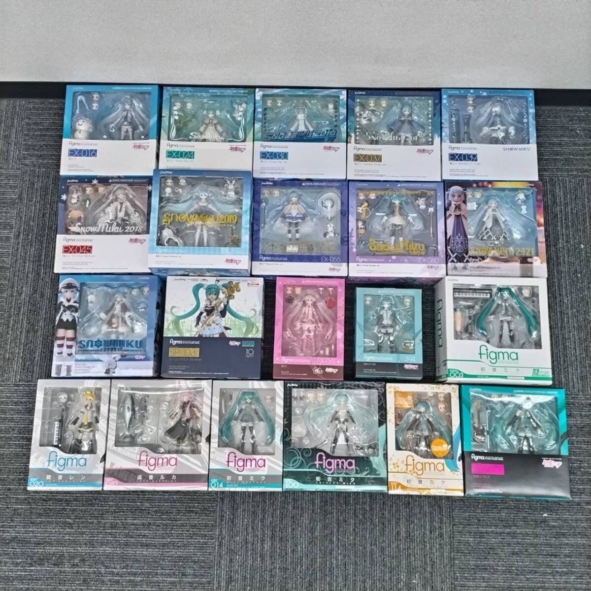KAKA6448 【未開封品】 figma フィグマ 初音ミク 雪ミク 桜ミク レーシングミク 鏡音レン 巡音ルカ 21種類セット フィギュア IH拍卖