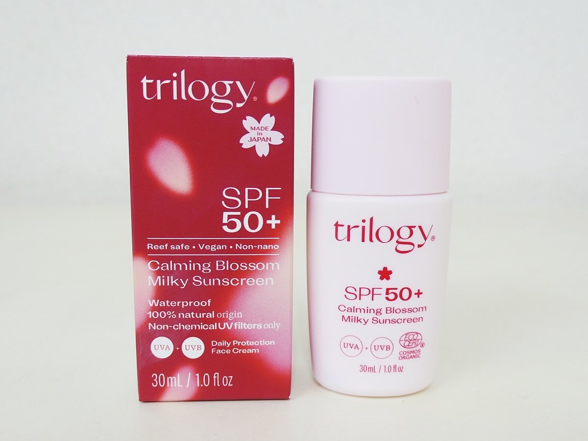 triogy トリロジー カーミング ブロッサム UVミルク 日焼け止め乳液 30ml SPF50+ PA++++ UV耐性★★拍卖