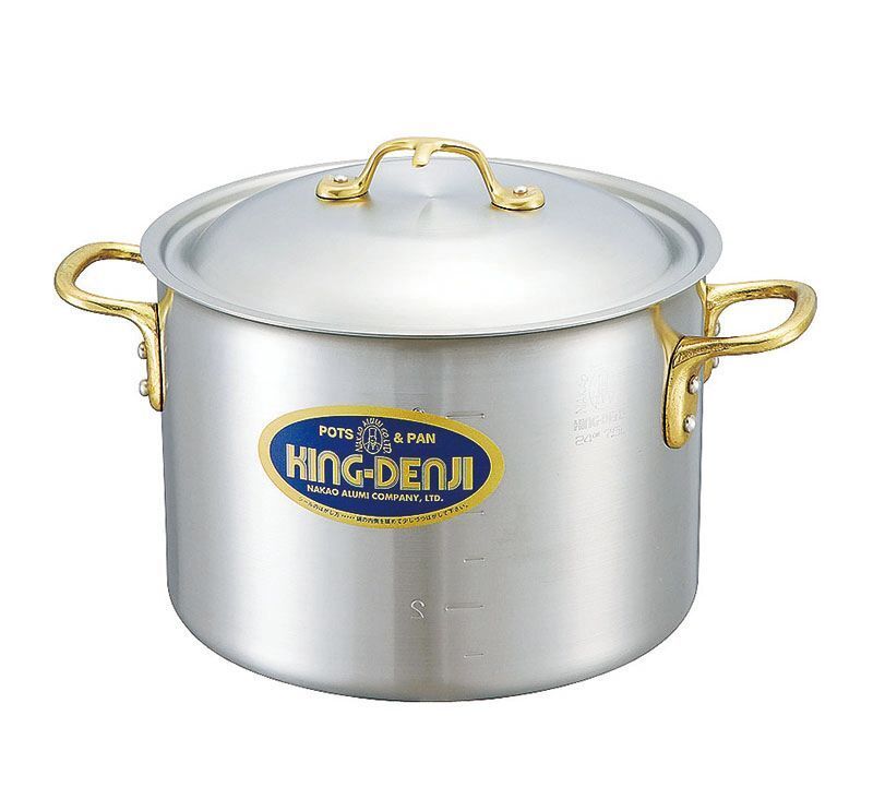 中尾アルミ製作所 キングデンジ 半寸胴鍋 27cm(10.0L)拍卖
