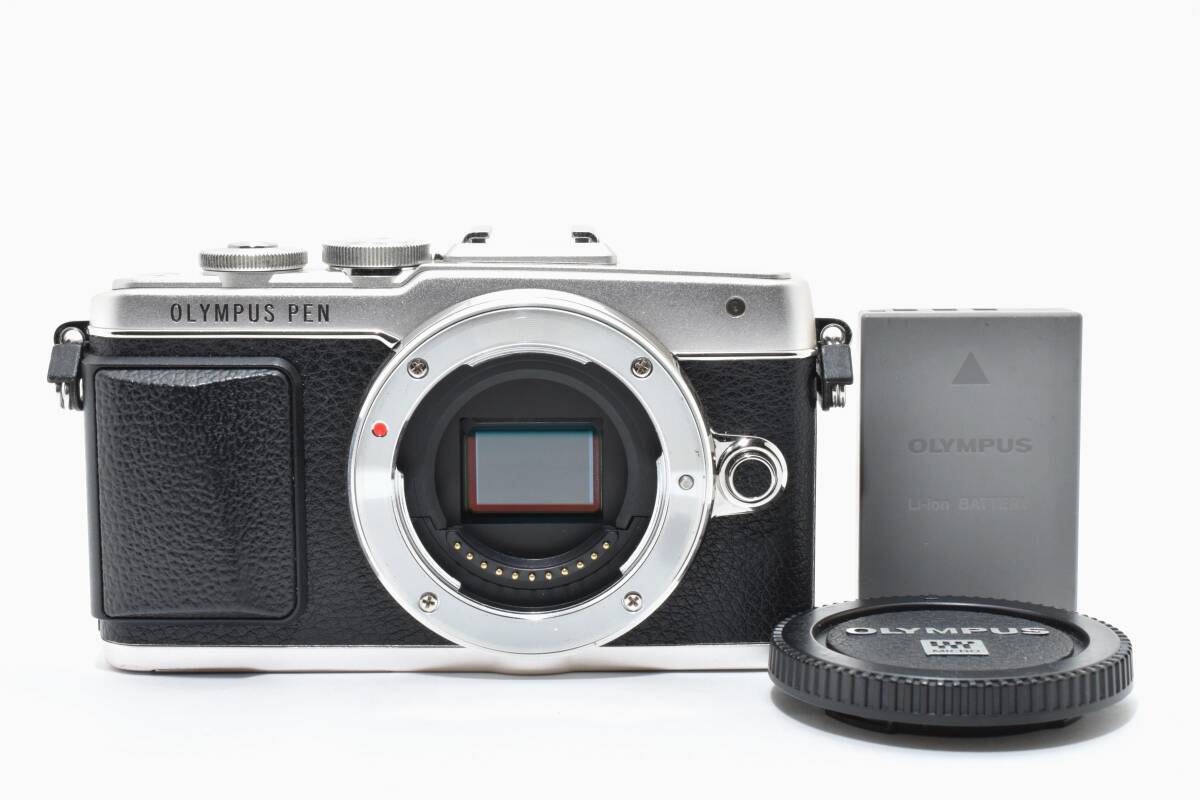 #5239 【Wi-Fi搭載・自撮りOK】 OLYMPUS PEN Lite E-PL7 ボディ シルバー ★動作OK・レトロ可愛い★ オリンパス ペン ミラーレス一眼拍卖