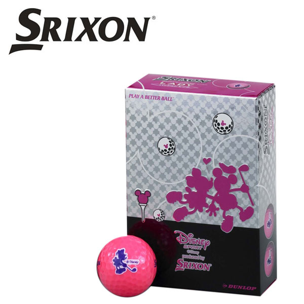 訳有り/限定品/SRIXON スリクソン SOFT FEEL ディズニー/カラーボール/ピンク/6球/箱に折れ、スレ等あり拍卖