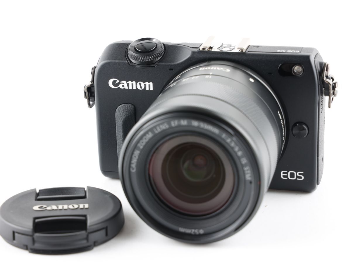 【かめらや】4465 美品 Canon EOS M2 + EF-M 18-55mm F3.5-5.6 IS STM ミラーレス一眼 標準ズームレンズ EF-Mマウント拍卖
