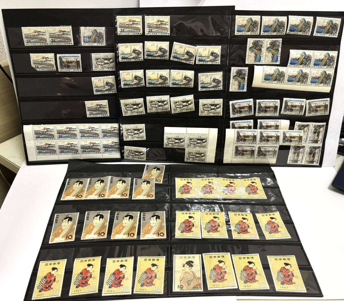 11M 切手趣味週間 国際文通週間 バラ シート 市川海老蔵 まりつき ビードロ 蒲原 桑名 京師 箱根 日本橋 昭和 まとめ 1円スタート拍卖