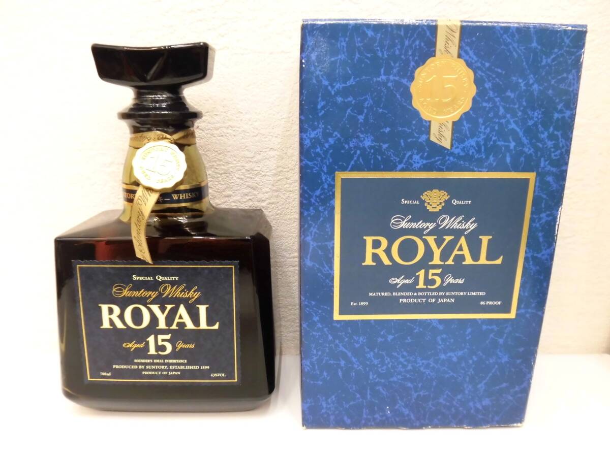 12037 酒祭 洋酒祭 サントリー ローヤル プレミアム 15年 700ml 43% 未開栓 古酒 ブルーラベル ウイスキー SUNTORY ROYAL SR WHISKY拍卖