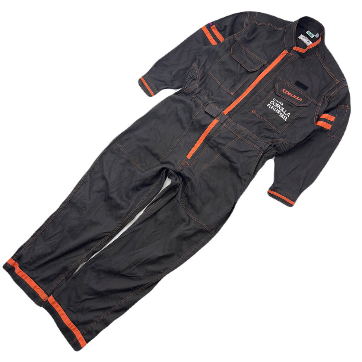 トヨタ テクノ メカニックスーツ つなぎ ツナギ オールインワン Mサイズ グレー オレンジ系 希少 レア ●al347拍卖