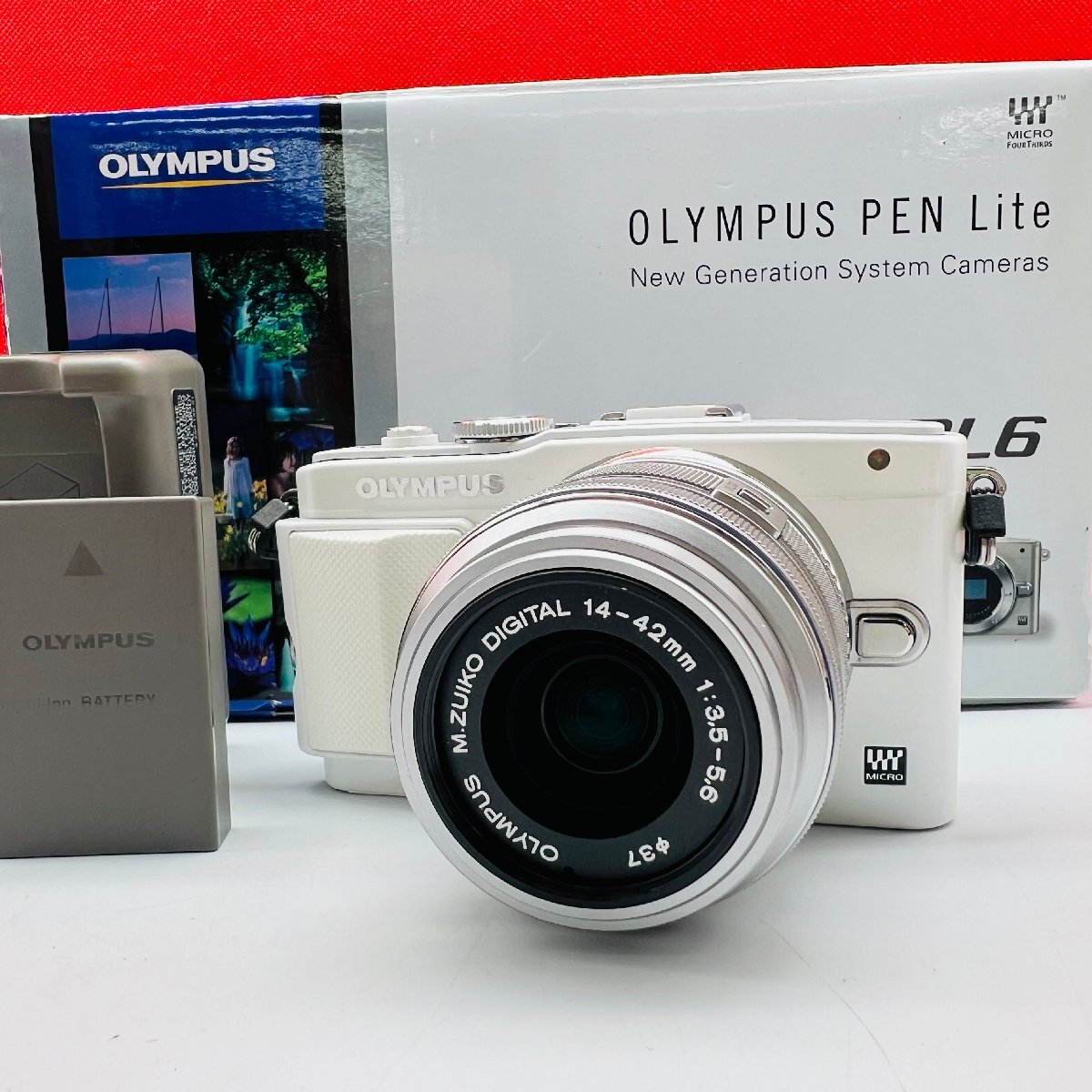 K05 OLYMPUS PEN Lite E-PL6 M.ZUIKO DIGITAL 14-42mm F3.5-5.6 デジタルミラーレスカメラ 動作品 1円スタート オリンパス拍卖