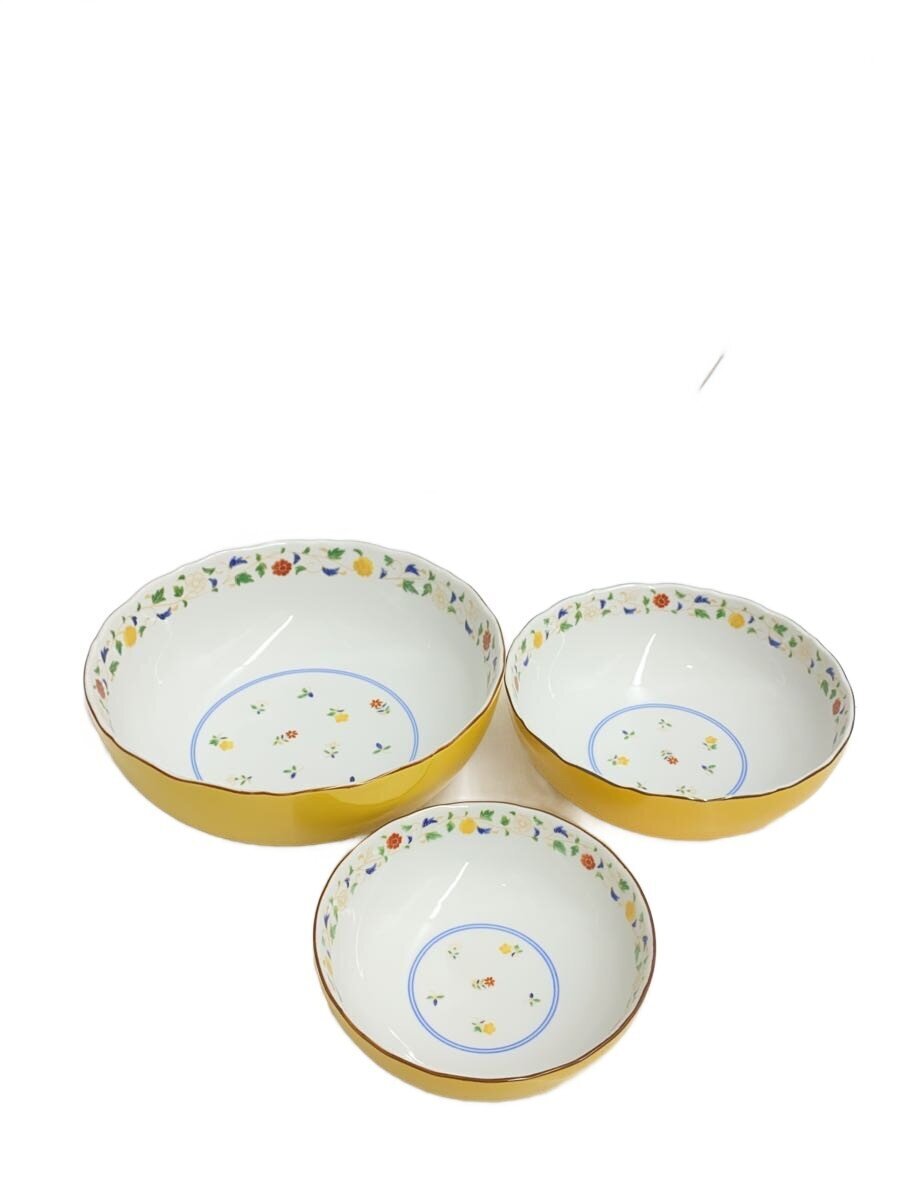 たち吉◆金彩小花/三ツ組鉢/洋食器その他/3点セット/YLW拍卖