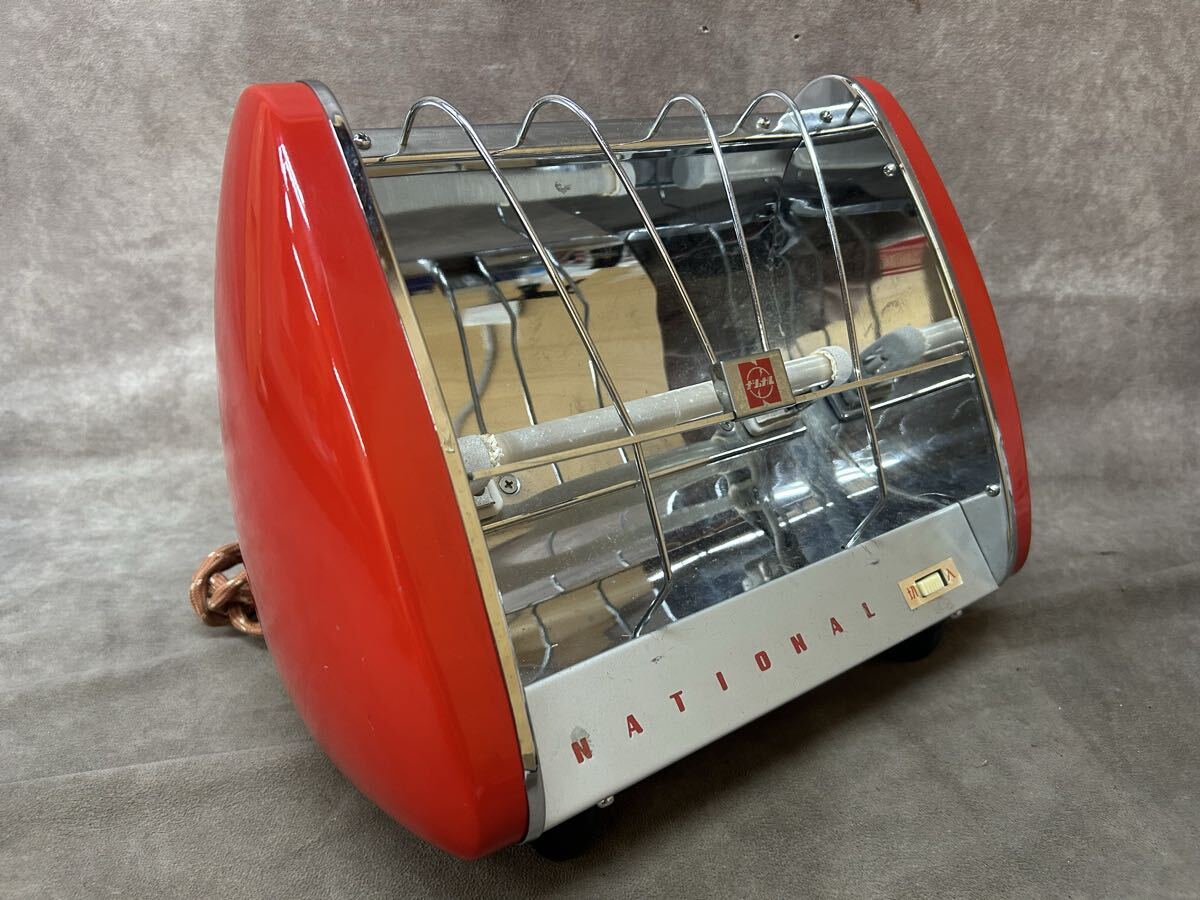 レトロ ナショナル 電気ストーブ DS-N2 600W National ヴィンテージ 昭和 懐古趣味 インテリア 古い レトロポップデザイン 赤 コレクション拍卖