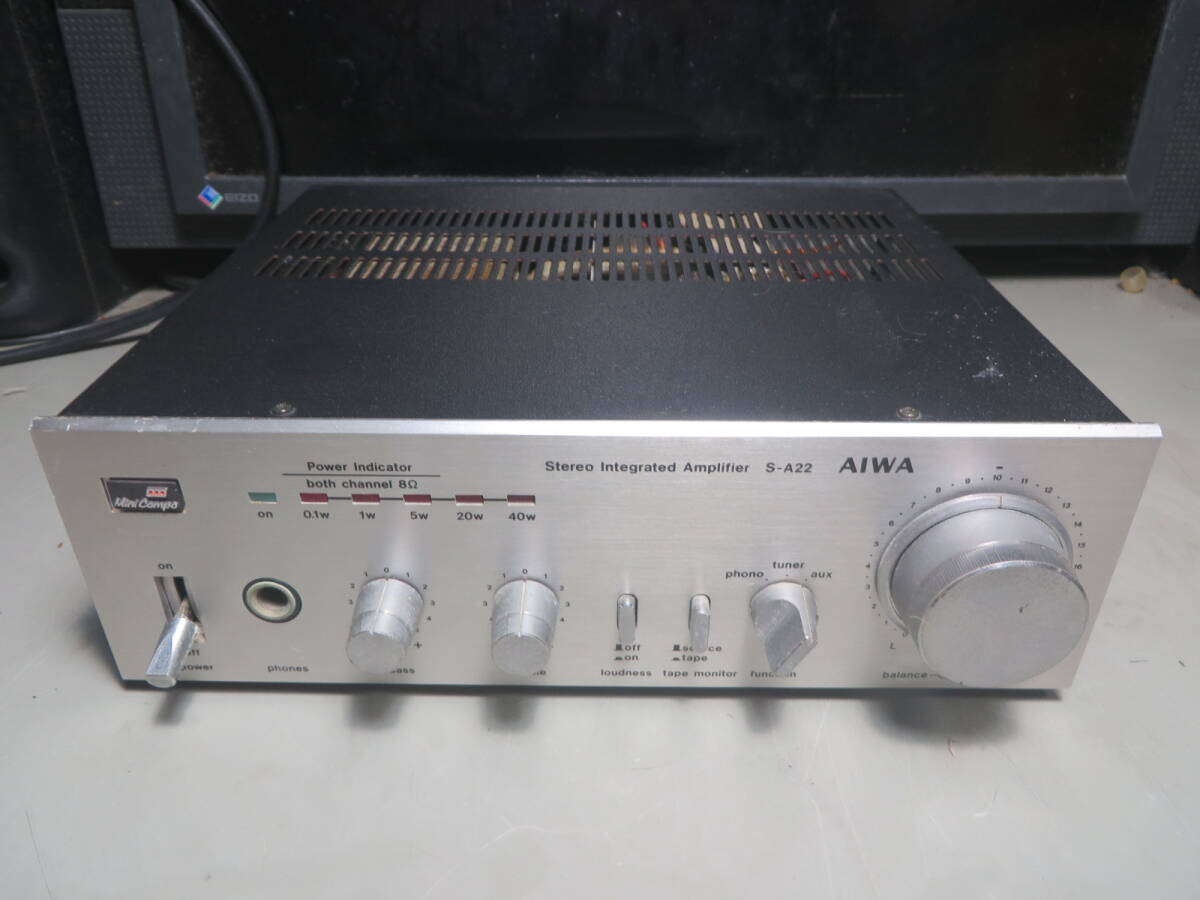 AIWA Stereo Integrated Amplifier S-A22 JUNK拍卖