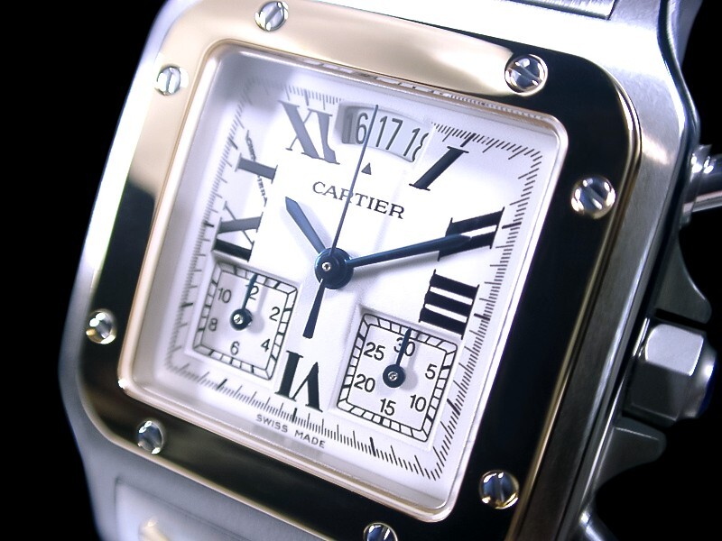 ★激レア CARTIER カルティエ サントス ガルベ 18金/SS クロノリフレックス W20042C4 2425 LM 綺麗★拍卖