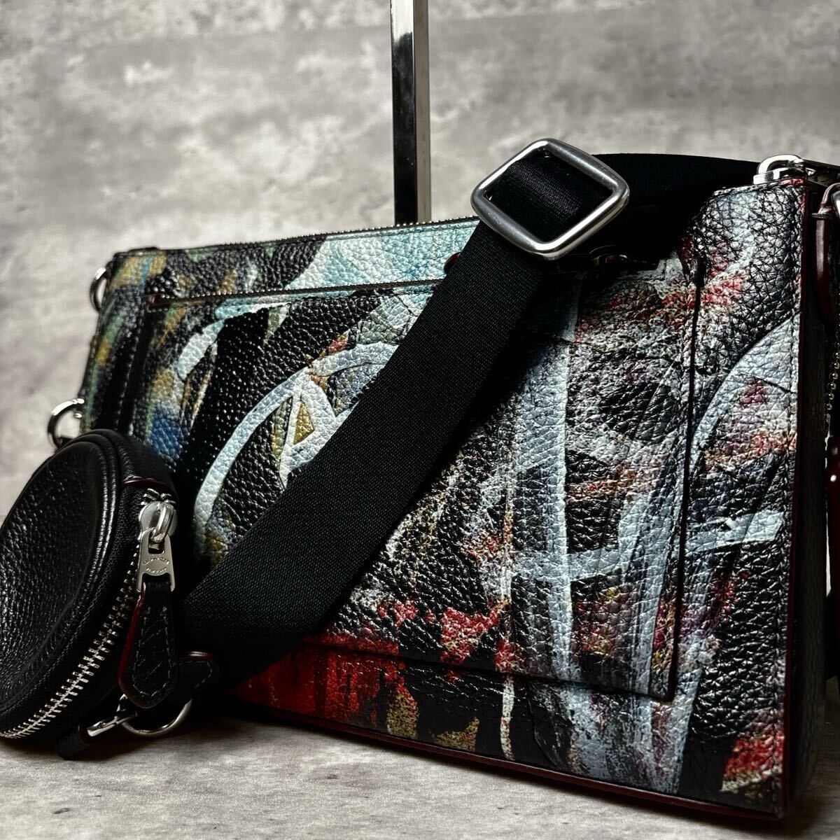 《激レア/未使用級》 COACH コーチ メンズ ショルダーバッグ 斜め掛け 紳士 クロスボディ ホールデン Mint&Serf ミント&サーフ レザー 拍卖