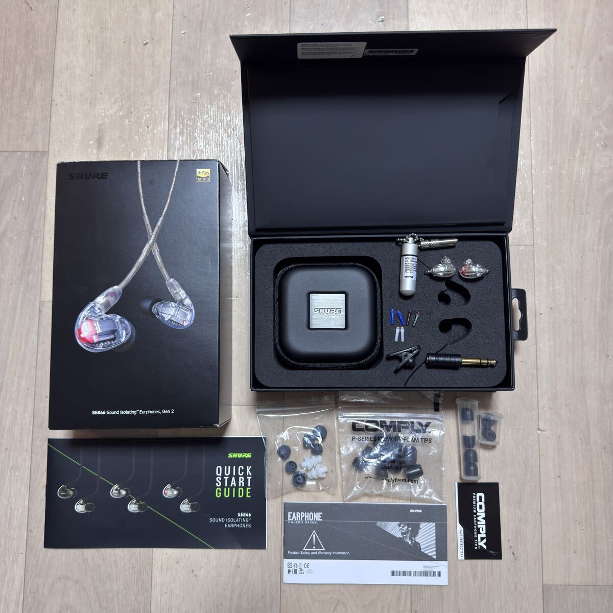 SHURE シュア SE846 gen2 クリア 第2世代 Hi res対応 イヤホン 国内正規品 4種類のサウンドシグネチャ 超ハイエンド名機拍卖