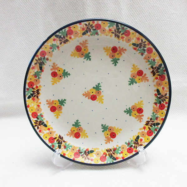 未使用■ ポーランド食器 Polish Pottery 24cm プレート お皿 食器 陶器 ポーリッシュポタリー セラミカ ツェラミカ拍卖