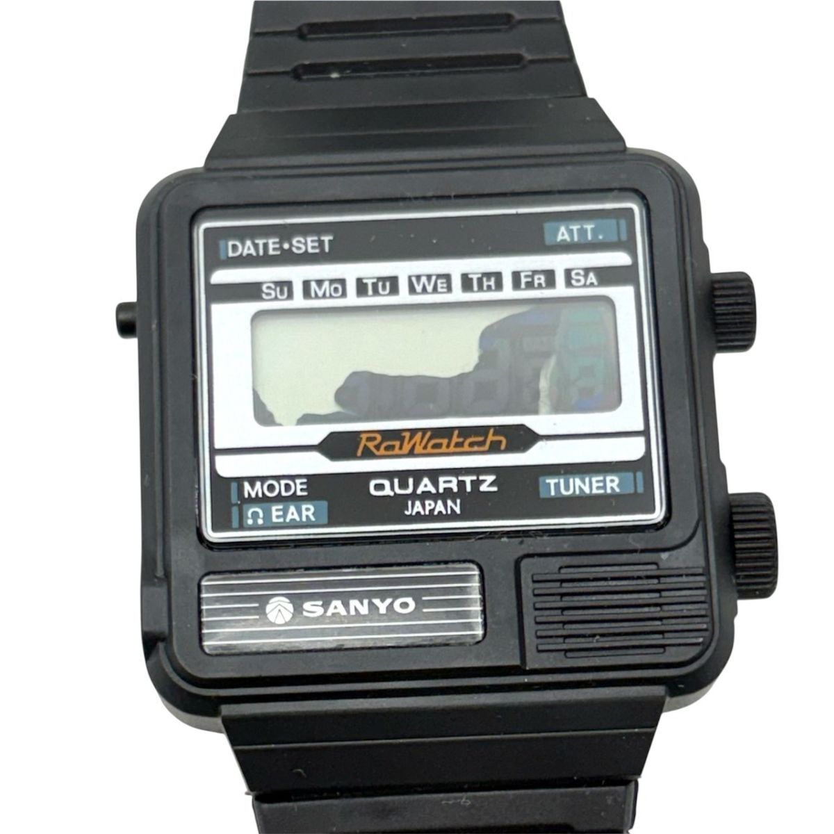 O385-P1-1197 SANYO 三洋電機 メンズ腕時計 AM RADIO WATCH RaWatch ラ・ウォッチ R10P QUARTZ デジタル 日本製 箱付き KA拍卖