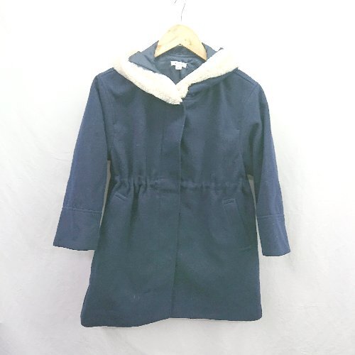 ◇ ⊇ a.v.v 防寒性良好 長袖 ウールジャケット サイズ140 ネイビー系 キッズ 子供服 E拍卖