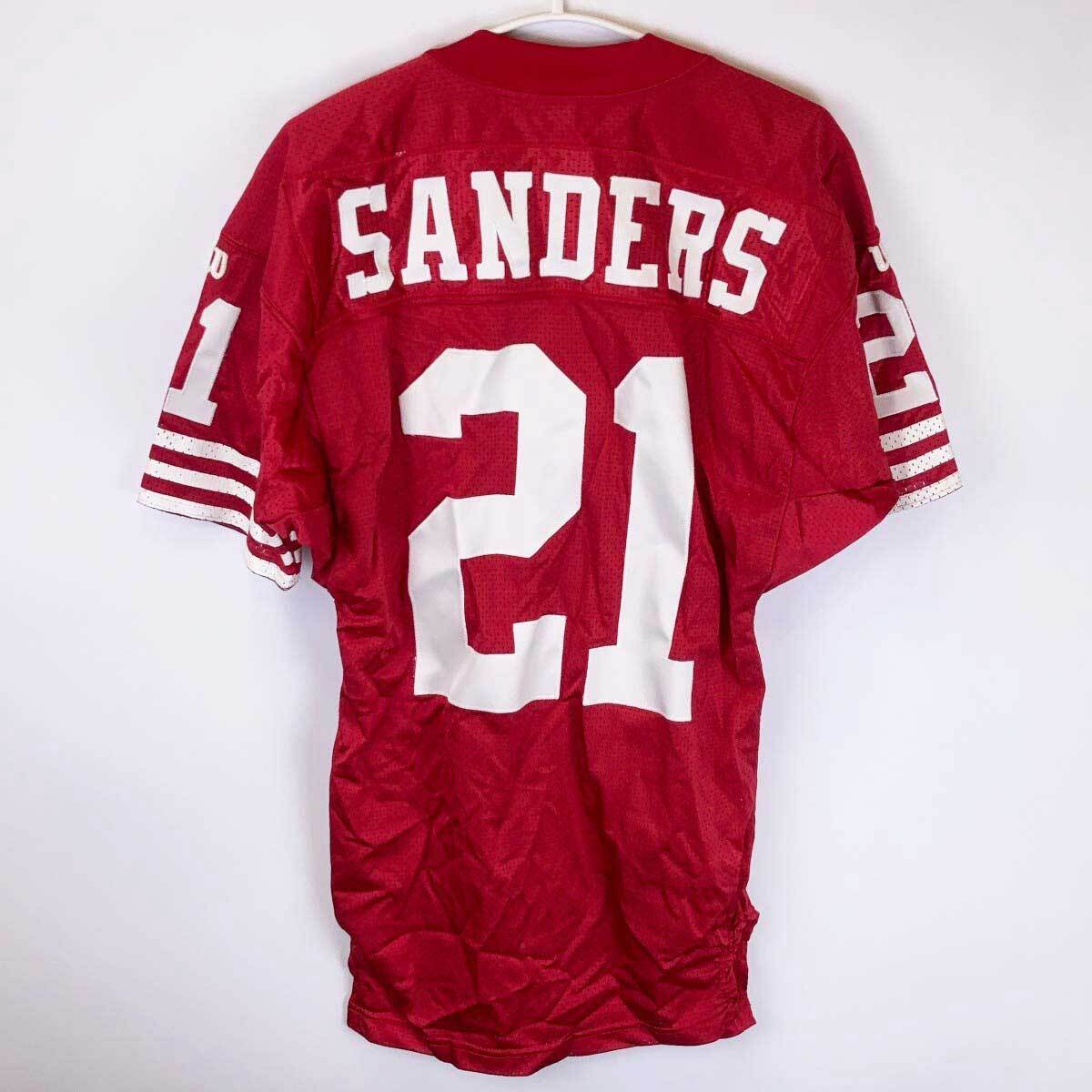 【中古】ウイルソン NFL 49ers サンフランシスコ フォーティナイナーズ ユニフォーム #21 Sanders デオン サンダース 42 Wilson アメフト拍卖