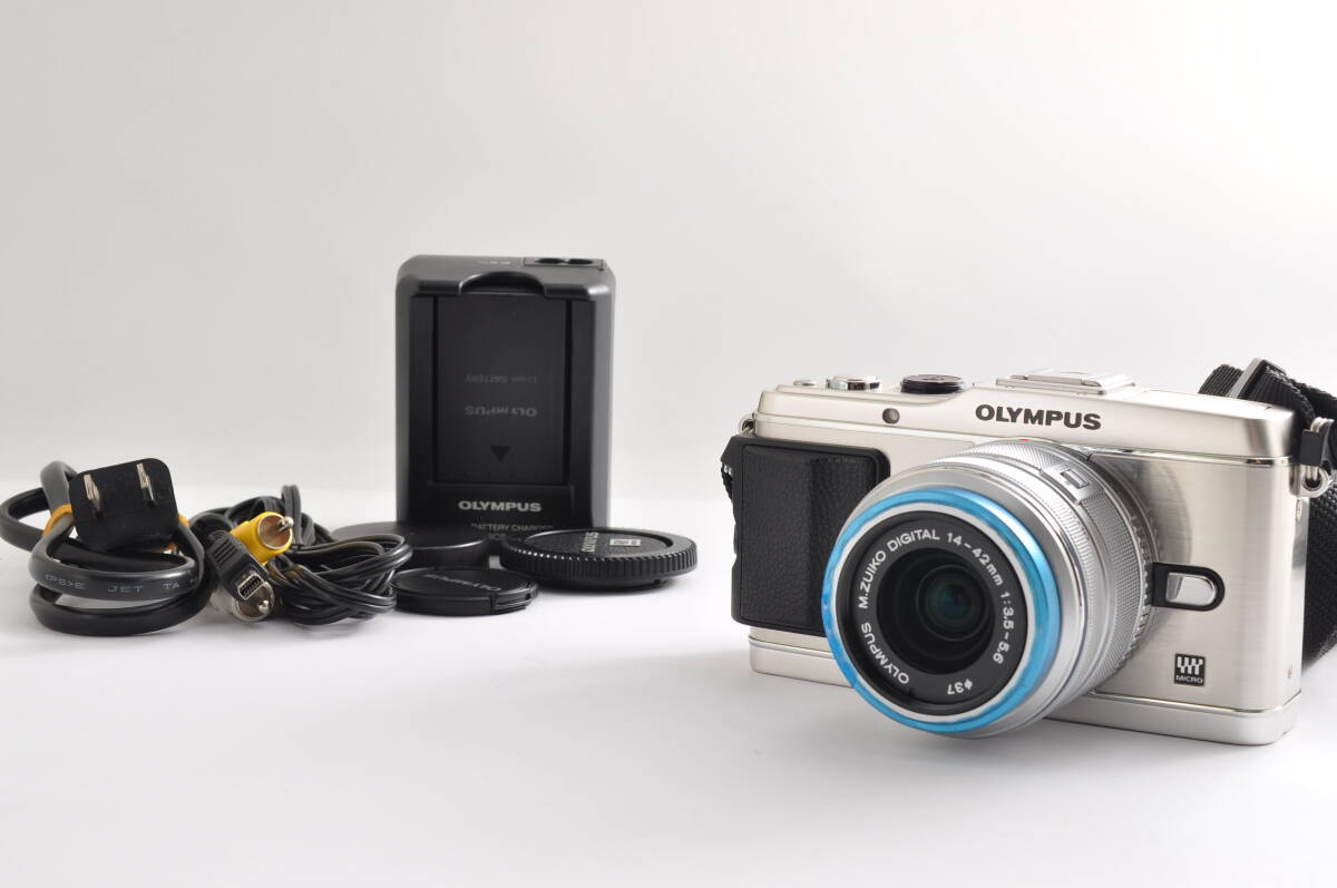 【XB2087】Olympus Pen E-P3 + M.Zuiko Digital 14-42mm f/3.5-5.6 シャッター回数 654枚 オリンパス ペン デジタルカメラ拍卖