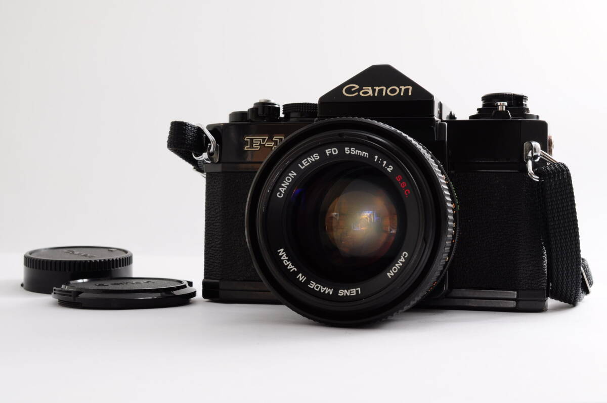 【XB1577】Canon F-1 + FD 55mm f/1.2 S.S.C. キヤノン フィルムカメラ拍卖