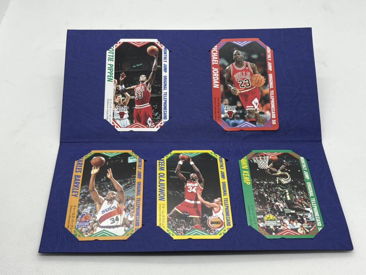 テレカ テレホンカード 50度数 5枚 MJ オリジナルNBA スーパースター マイケルジョーダン スコッティーピッペン チャールズバークレー拍卖