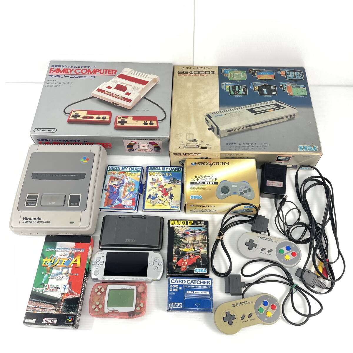 2602XX011 【1円~】Nintendo任天堂 ファミリーコンピュータ本体 スーパーファミコン本体/ソニー PSP本体/セガ SG-1000Ⅱ 他 ゲーム まとめ拍卖