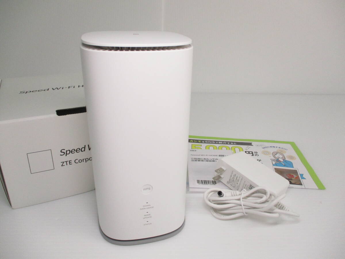 2602M4313 Speed Wi-Fi HOME 5G L13 ZTE Corporation ホワイト Model:ZTR02SWU IMEI KDDI:〇判定 箱付 通電確認済拍卖