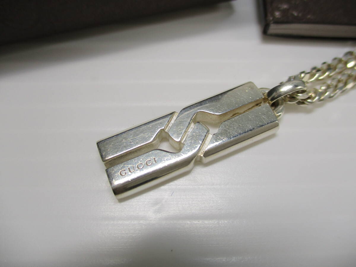 2602M4809 GUCCI グッチ ノットインフィニティ ネックレス 重量約21.6g 全長約48cm Ag925刻印有 喜平チェーン拍卖