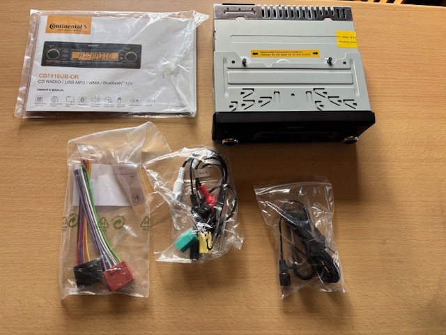 CD7416UB-OR コンチネンタル Bluetooth cd 旧車 ポルシェ クラッシックカー1DIN MP3 USB Continental 日本周波数設定可拍卖