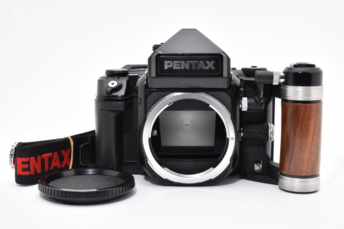 整備済 ★極上美品★ PENTAX ペンタックス 67 II AEファインダー Body ボディ 後期型 ウッドグリップ 木製グリップ (5428)拍卖