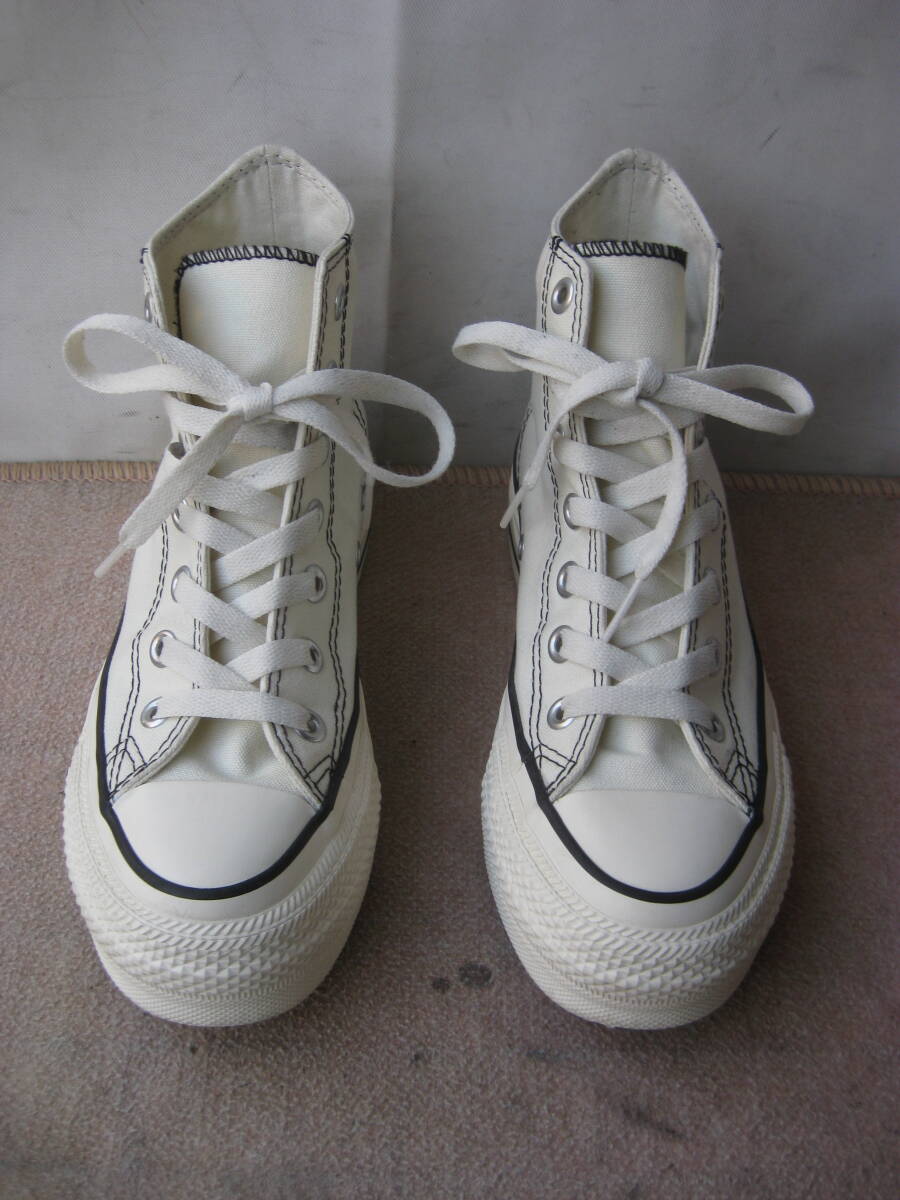 ★CONVERSE スニーカー アール リフテッド オーバーテープ ステッチ ハイ 31313951 白 23.0cm 美品拍卖