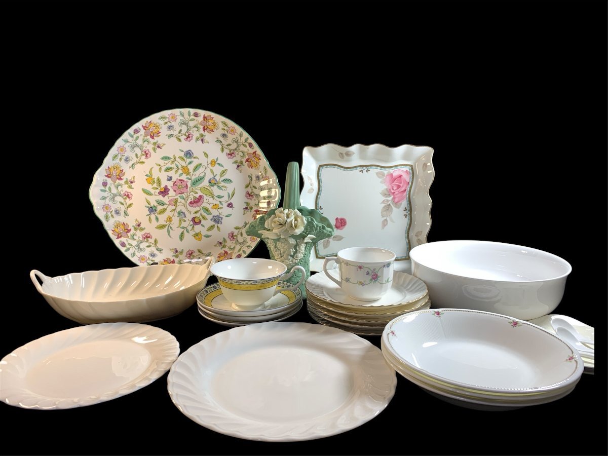 1円~【F】洋食器 ウェッジウッド ミントン リッチフィールド 他 プレート C&S ボウル 陶器 大量セット 中古 現状 ★flok/3196★ee7176拍卖